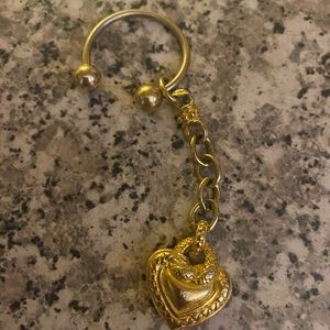 Judith ripka Designer heart keychain